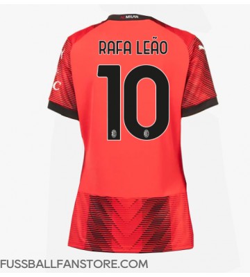 AC Milan Rafael Leao #10 Replik Heimtrikot Damen 2023-24 Kurzarm